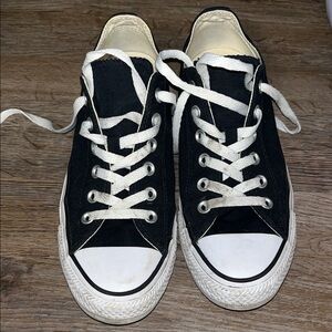 Converse Black Canvas Sneakers with White Accents